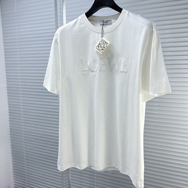 すぐ届く ロエベ エンブロイダリー アナグラム Tシャツ lok37640
